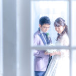 パフスリーブドレス　前撮り　フォト婚　後撮り